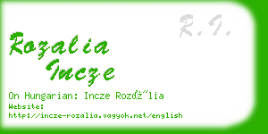 rozalia incze business card